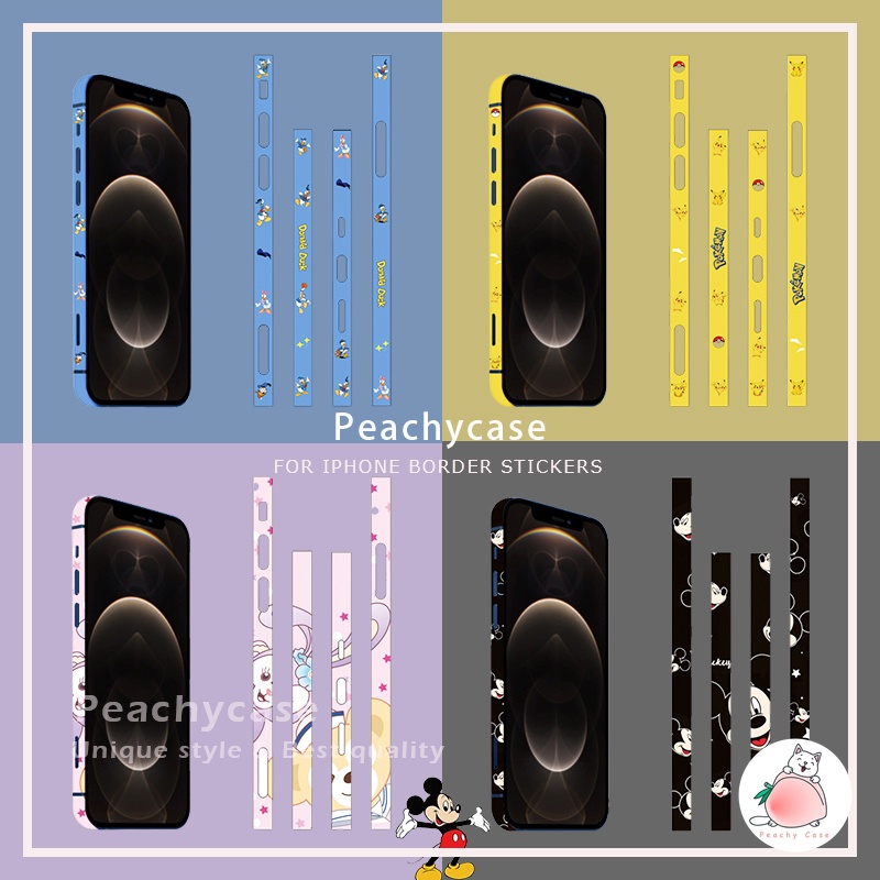 สติกเกอร์ ลายการ์ตูนเป็ด กระต่าย หนูน่ารัก กันรอยขีดข่วน หลากสี สําหรับ iPhone 14 Pro Max 14pro
