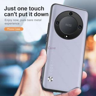 หรูหราปลอกมือถือหนังสําหรับ Honor X9B X9D X9C X9A HonorX9b Honor X9c สมาร์ท 5G Plain Skin Anti ลายนิ้วมือเคสโทรศัพท์กันกระแทกกันชนนุ่มกรอบฝาครอบด้านหลัง