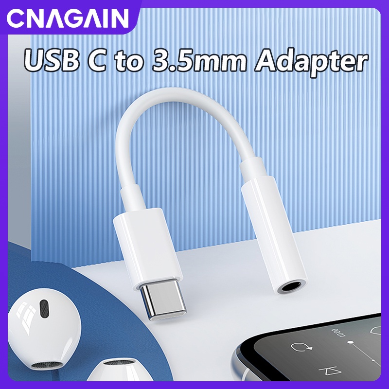 Cnagain อะแดปเตอร์แจ็คหูฟัง USB C เป็น 3.5 มม. สําหรับ iPhone 15 Series Type C เป็น Aux Audio Dongle