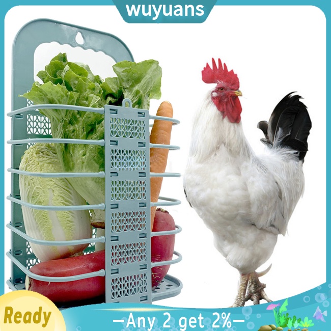 Wuyuans ตะกร้าให้อาหารไก่ แบบพับได้ สําหรับให้อาหารนกพิราบ