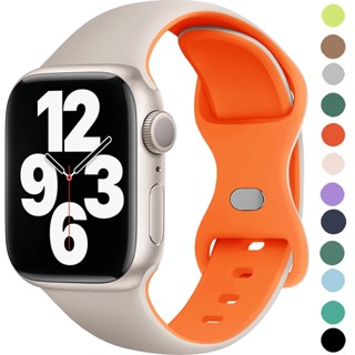 สายนาฬิกาข้อมือซิลิโคน แบบนิ่ม สําหรับ Apple watch series Ul…