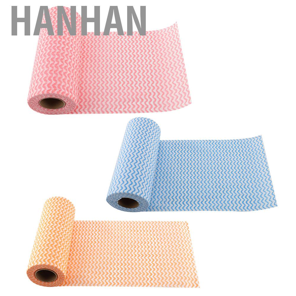 Hanhan 50pcs Dish Cloth Disposable Non-stick Oil Non-woven Fabric Duster Convenient Hand Towel Kitchen Accessories