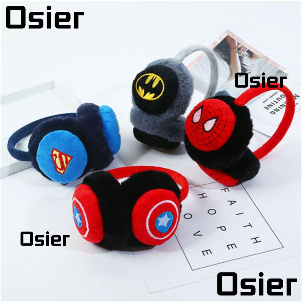 Osier1 ที่ครอบหู รูปสไปเดอร์แมน กัปตันอเมริกา แบบนิ่ม สําหรับเด็ก