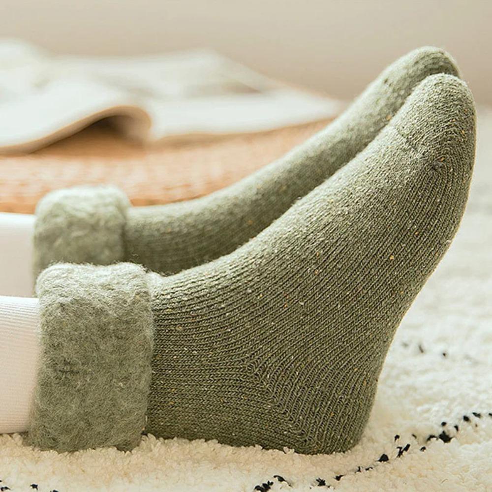 เมล็อดก ถุงเท้าฤดูหนาว, กันความเย็นให้อบอุ่นฤดูหนาวถุงเท้าที่อบอุ่น, คุณภาพข้นสีทึบถุงเท้าแคชเมียร์ผู้หญิง - รูปที่ 5