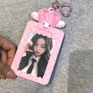 จี้ PVC รูปหัวใจน่ารัก ขนาด 10 ซม. สําหรับใส่บัตรอาหาร โฟโต้การ์ด