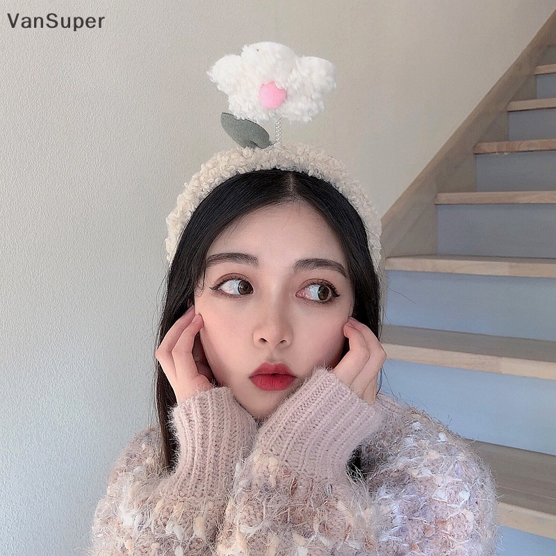 Vansuper ที่คาดผม ผ้ากํามะหยี่ขนนิ่ม ลายดอกไม้ สีแดง เครื่องประดับผม สําหรับเด็กผู้หญิง ปาร์ตี้วันเกิด ขายดี