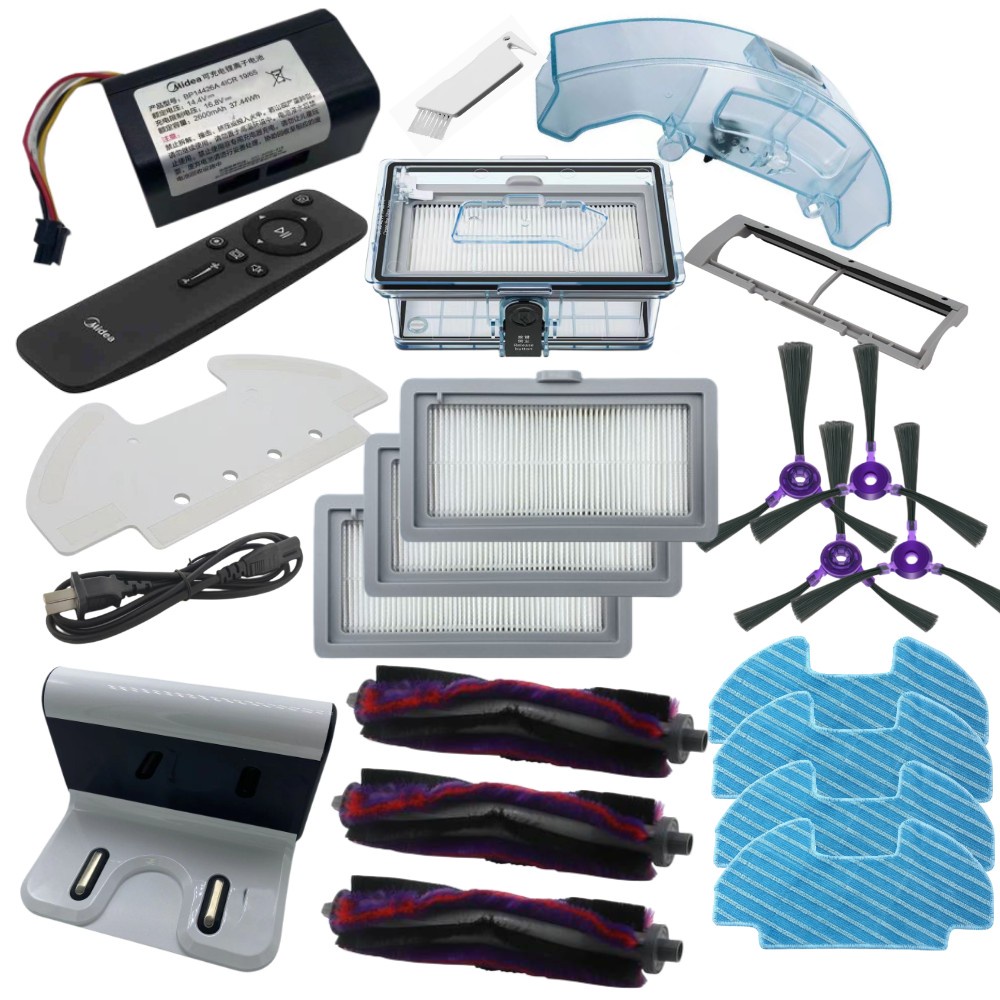 Midea แปรงหลัก แปรงด้านข้าง แผ่นกรอง Hepa ผ้าม็อบ แบบเปลี่ยน สําหรับ i5 i5C VCR07 VCR08 MR09 Samsung