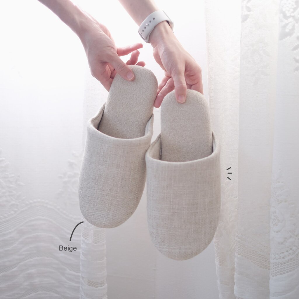 Omocha - Linen slipper รองเท้าใส่ในบ้าน รองเท้าผ้าลินิน