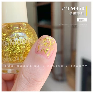 Two moons แบบมีกลิตเตอร์ สีทาเล็บกึ่งเจลสไตล์เกาหลี ทาเองได้ ไม่ต้องใช้เครื่องอบ สีสวยเหมือนไปทำที่ร้าน 💅🏻