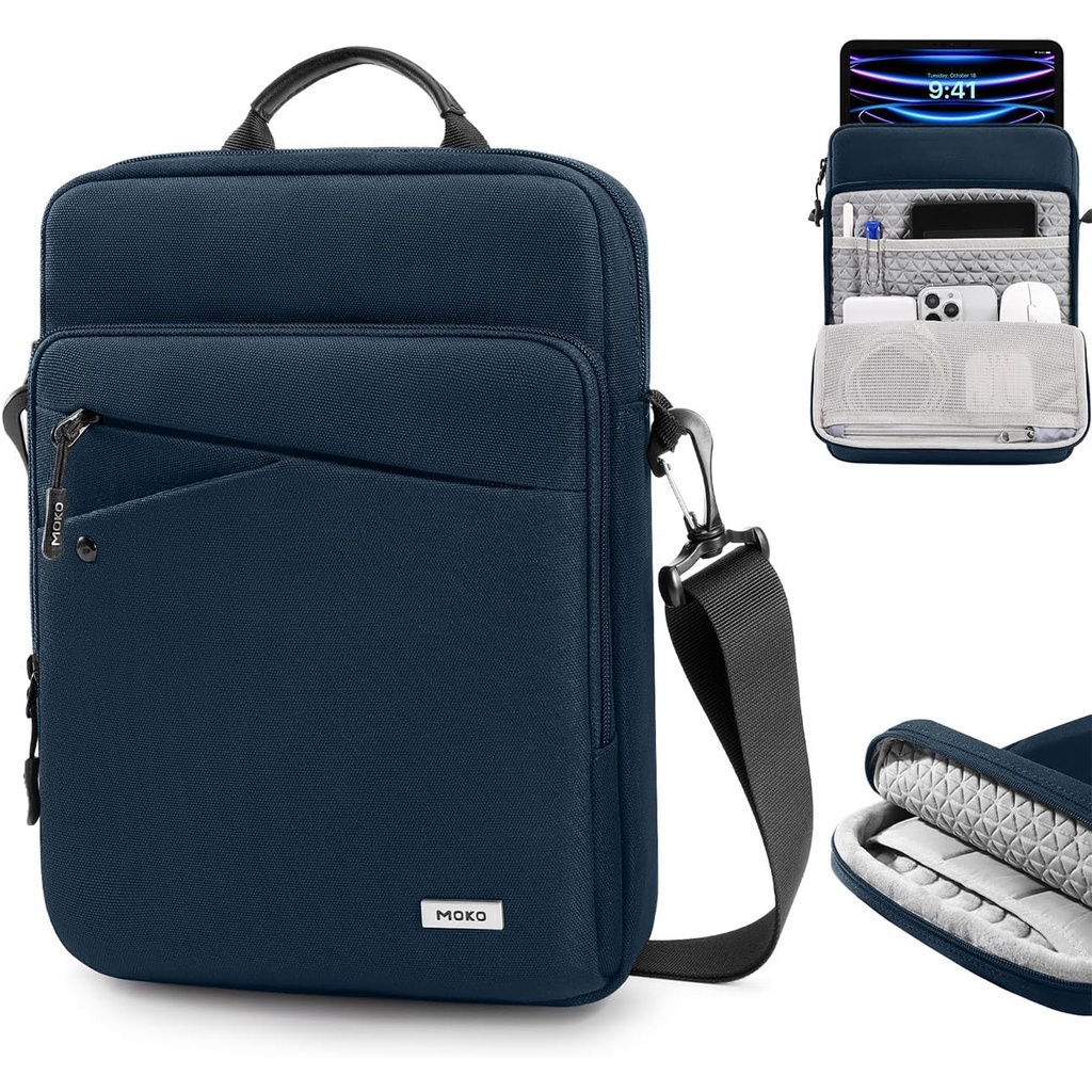 Moko กระเป๋าใส่แท็บเล็ต 9-11 นิ้ว 360 นิ้ว° เคสแท็บเล็ต พร้อมสายคล้องไหล่ สําหรับ iPad 10th 10.9 Pro