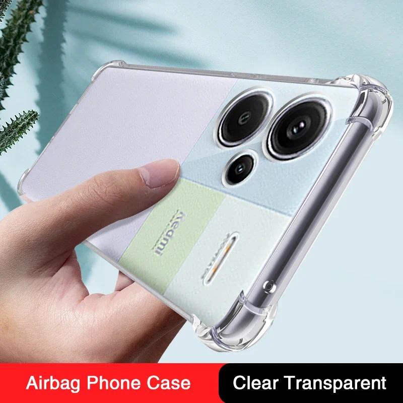 เคสโทรศัพท์มือถือแบบนิ่ม ใส กันกระแทก กันรอยเลนส์กล้อง สําหรับ Redmi Note 13 pro plus Note13 Note13pro 4G 5G 2023