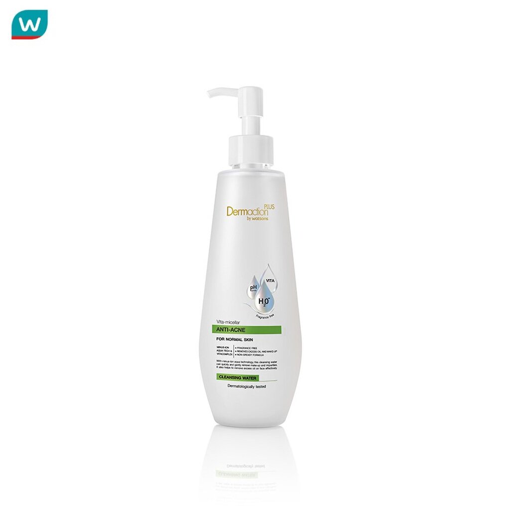 Dermaction Plus by Watsons เดอมาแอคชัน พลัส บาย วัตสัน วิตา-ไมเซล่า แอนตี้-แอคเน่ คลีนซิ่ง วอเตอร์ 250มล