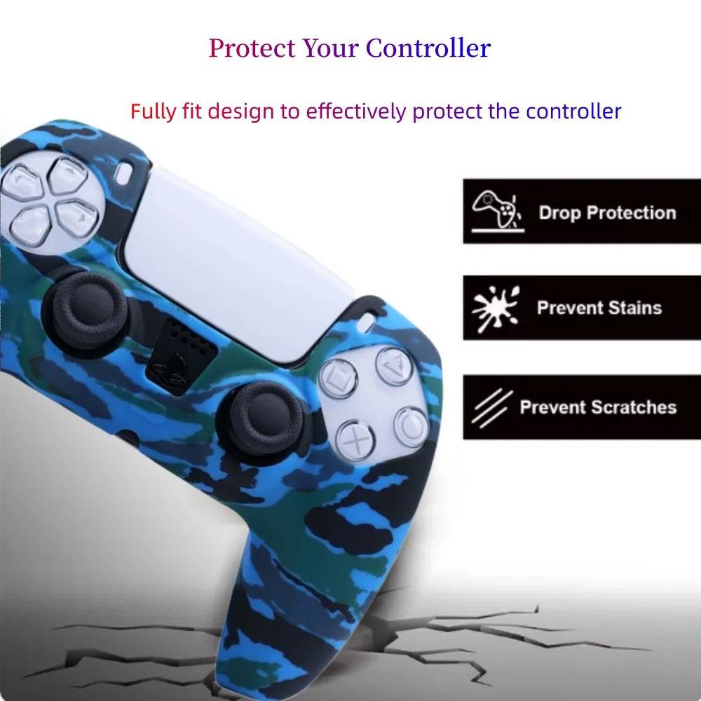 เคสซิลิโคน กันลื่น อุปกรณ์เสริม สําหรับจอยสติ๊ก Playstation 5 PS5