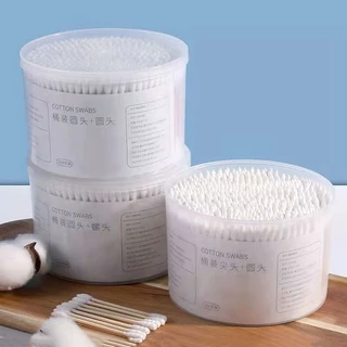 ไม้ปั่นหูสำลีก้าน 250 ก้าน 500 หัว หัว 2 แบบ Cotton Swab ไม่บาดหู พร้อมกล่องใส ใช้สะดวก ปลอดภัย