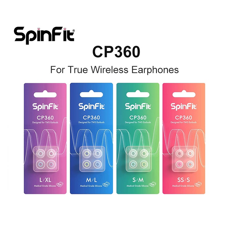 Spinfit CP360 จุกหูฟังซิลิโคน สําหรับหูฟังบลูทูธไร้สาย 1 ใบ 2 คู่ (ขนาดเล็ก เล็กพิเศษ)