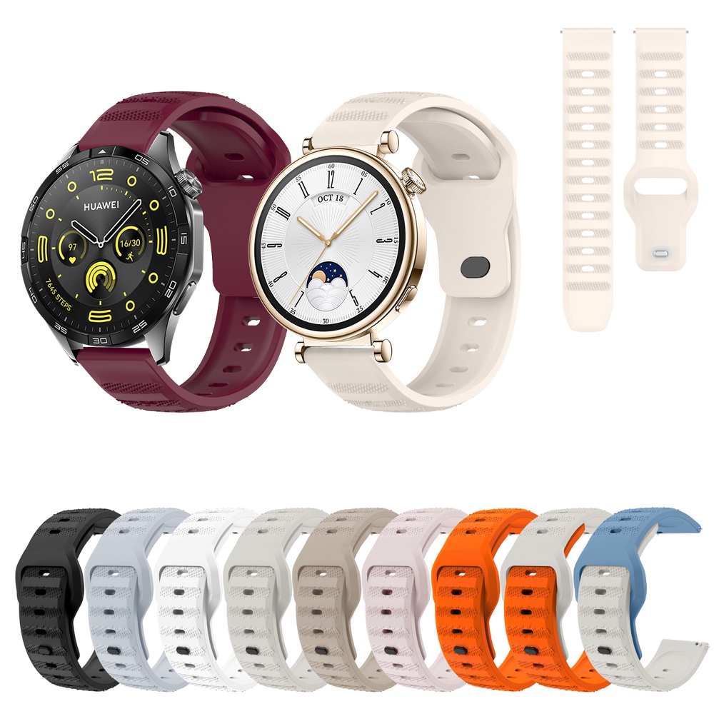 18 มม.20 มม.22 มม.ซิลิโคนสําหรับนาฬิกา Huawei GT5 GT3 GT4 SE GT2 GT2e Watch4 Watch3 Pro GT 2 3 4 5 2e 41 มม.42 มม.43 มม.46 มม.สายรัดข้อมือสร้อยข้อมือกีฬานาฬิกา