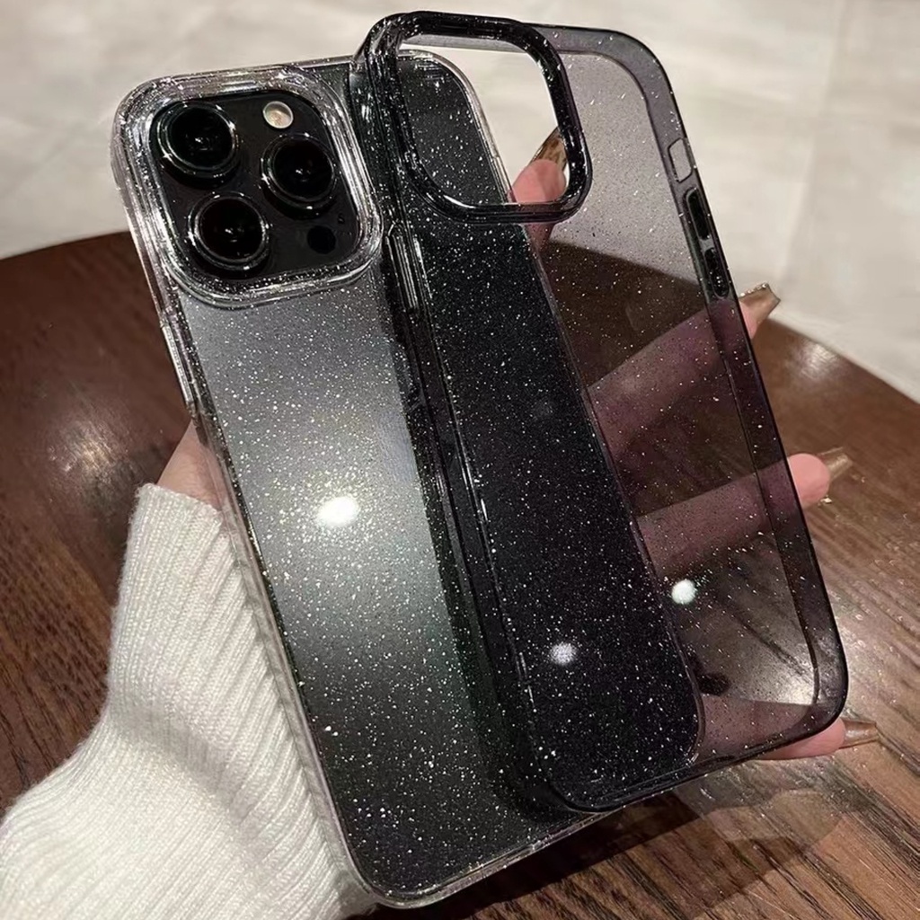 ขั้นสูงโปร่งใสแสงดาวประกายผงซิลิโคนเคสโทรศัพท์สําหรับ ไอโฟน 16 15 14 13 12 11 มือโปร สูงสุด X XS สูงสุด เอ็กซ์อาร์ 7 8 14 15 บวก กับ กันกระแทกกรณีปก