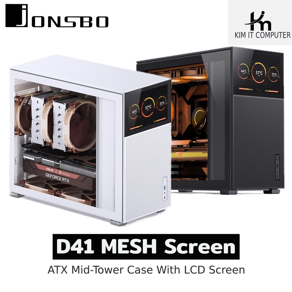 **พร้อมส่ง** Jonsbo D41 MESH With LCD Screen ATX Mid-Tower Case ประกัน 1ปี ศูนย์ไทย