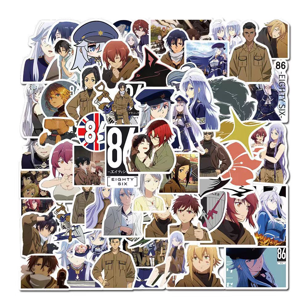 60 ชิ้น 86-Eighty Six- Japan Anime สติ๊กเกอร์ PVC กันน้ํา