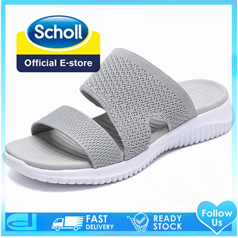 Scholl รองเท้าผู้หญิง scholl scholl scholl รองเท้าแตะชายหาดแบนผู้หญิง scholl Slides รองเท้า scholl ผ