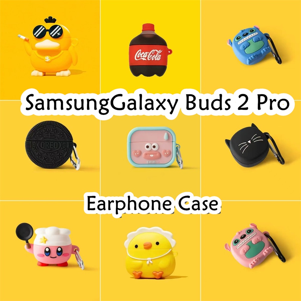 พร้อมส่ง! นําไปใช้กับ Samsung Galaxy Buds 2 Pro เคส Case เคสหูฟัง การ์ตูนสร้างสรรค์ ซิลิโคนนุ่ม เคส เคสหูฟัง NO.2