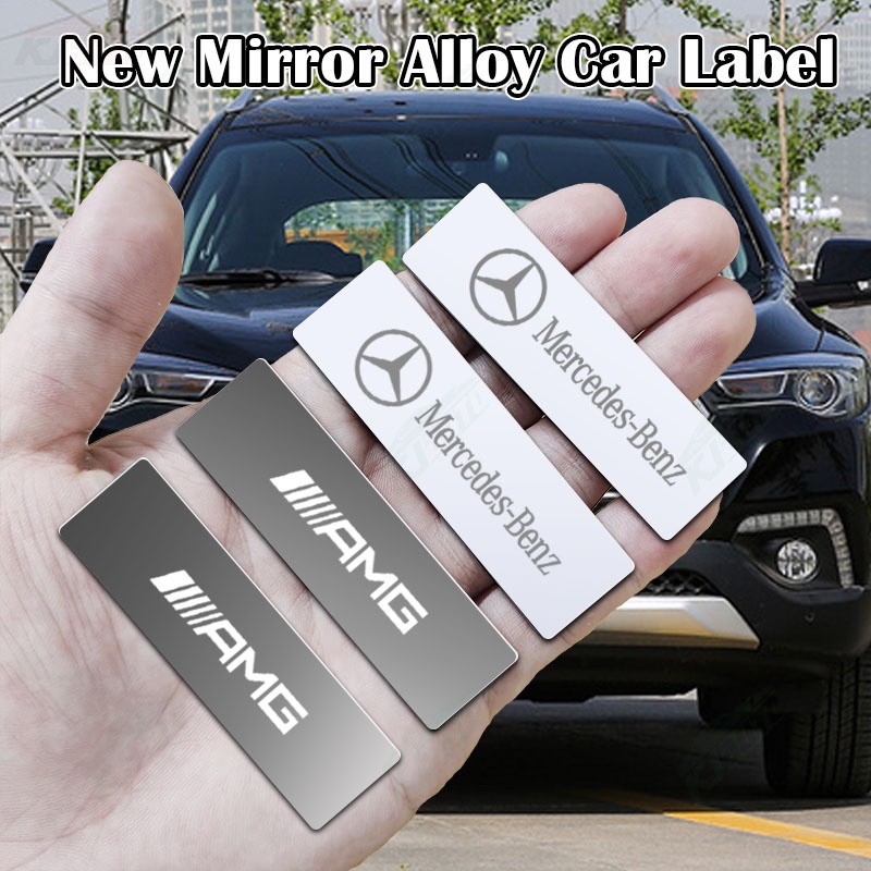 Mercedes Benz Amg สติกเกอร์โลโก้โลหะ 3D สําหรับติดตกแต่งรถยนต์ GLE Class E Class C Class GLC Class A Class CLA Class V Class