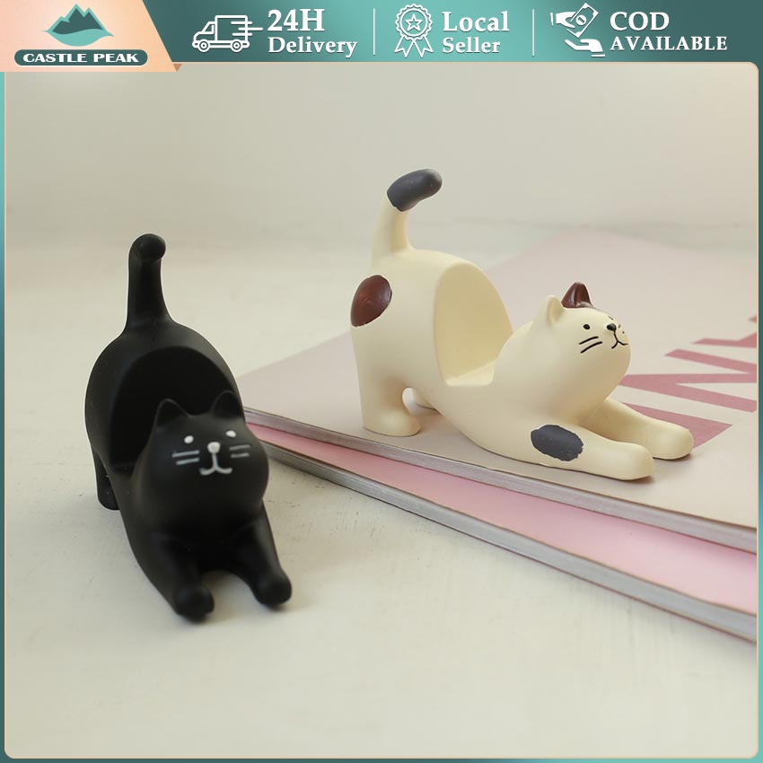 ที ่ วางโทรศัพท ์ แมว ที ่ วางแร ็ คโต ๊ ะ Rack/ Cute Cat Motif HP Support