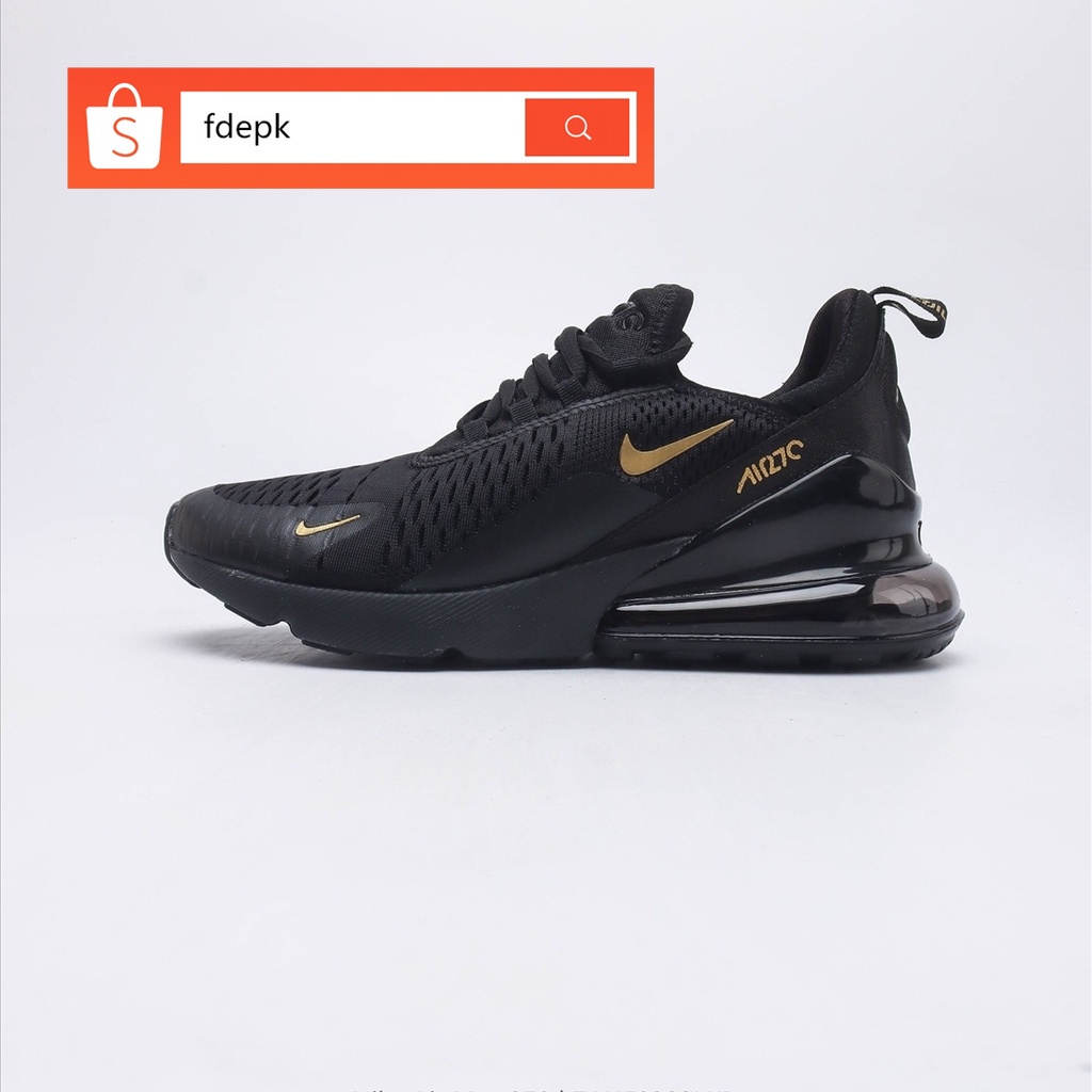 Nike Air Max 270 แท้ 100% รองเท้าผ้าใบกันกระแทกครึ่งฝ่ามือแฟชั่นสำหรับบุรุษสตรีรองเท้าวิ่ง แฟชั่น