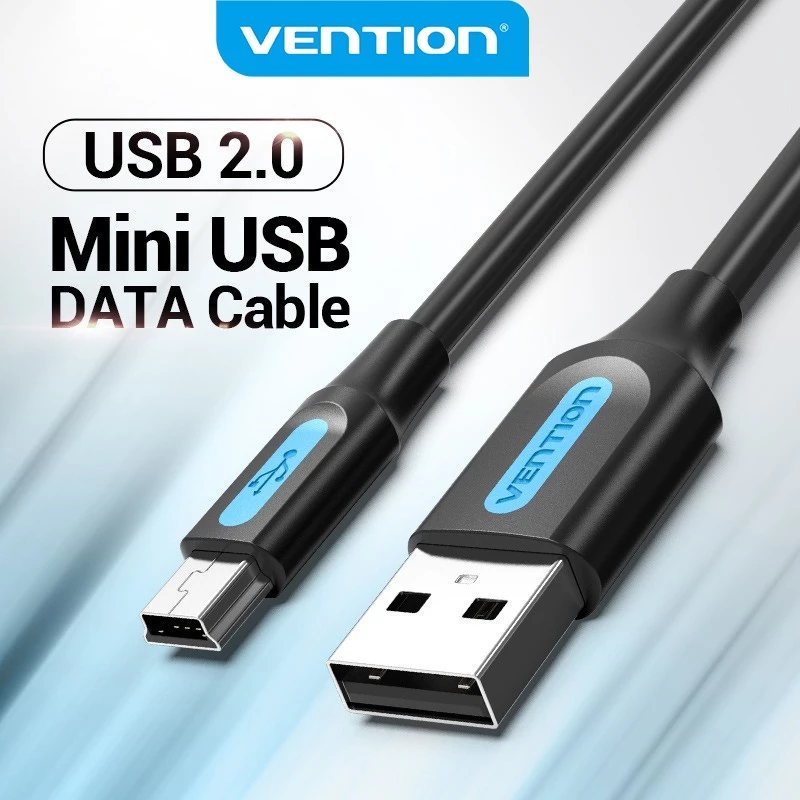 Vention USB 2.0 Mini 2A 480Mbps สายเคเบิลข้อมูล USB สําหรับกล้อง Mp3 Mp4
