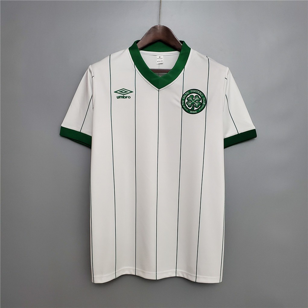 เสื้อกีฬาแขนสั้น ลายทีมชาติฟุตบอล Celtic Away 84-86 ชุดเยือน สไตล์เรโทร