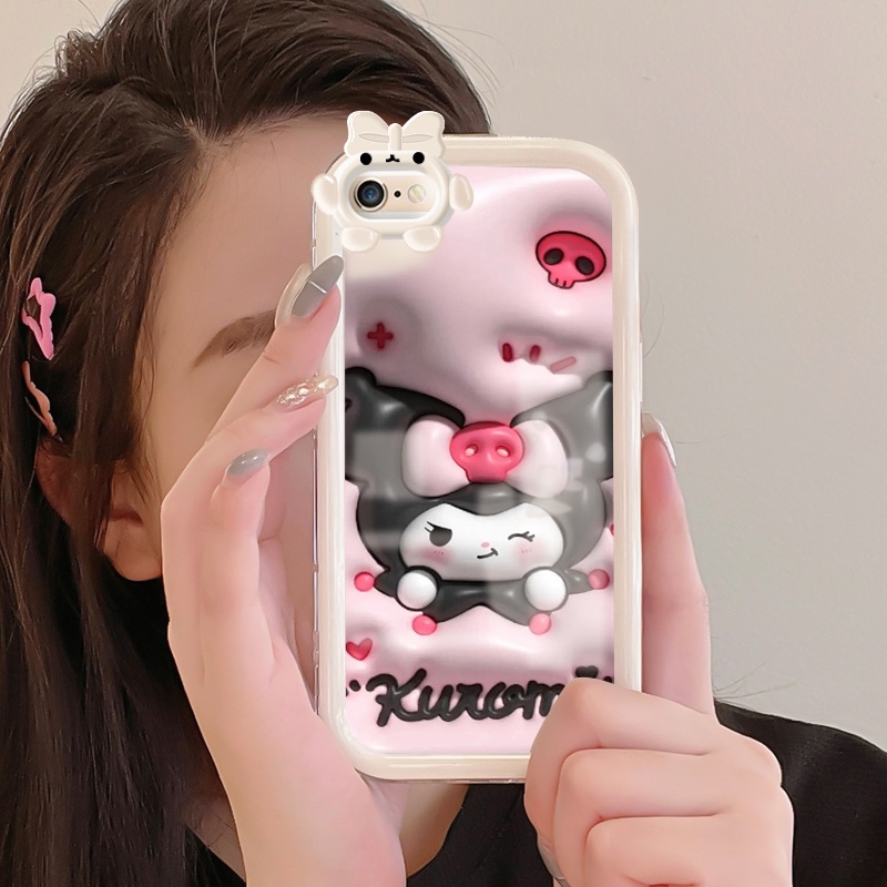 เคสโทรศัพท์มือถือแบบนิ่ม กันกระแทก ลายการ์ตูนมอนสเตอร์น้อยน่ารัก 3D สําหรับ iPhone 6 Plus 6s Plus 7 Plus 8 Plus