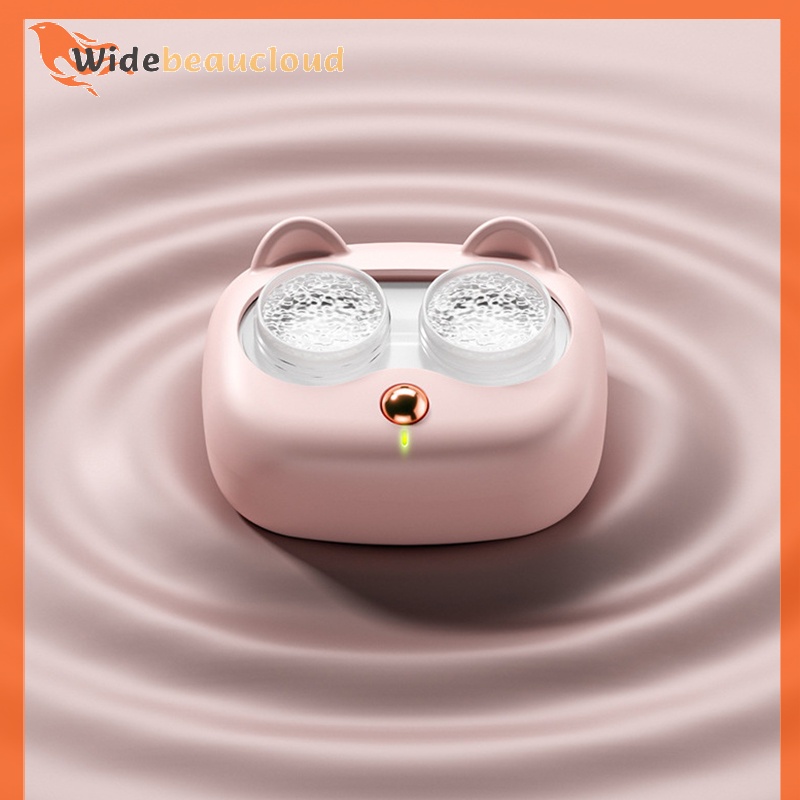 Widebeaucloud เครื่องทําความสะอาดคอนแทคเลนส์อัลตราโซนิก พร้อมกล่องถอดได้ แบบพกพา