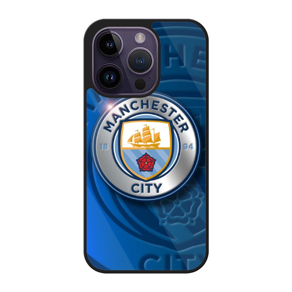 Manchester City 3 เคสโทรศัพท์มือถือ TPU กระจก กันกระแทก สําหรับ IPhone XS 15 12 13 14 Pro MAX Plus