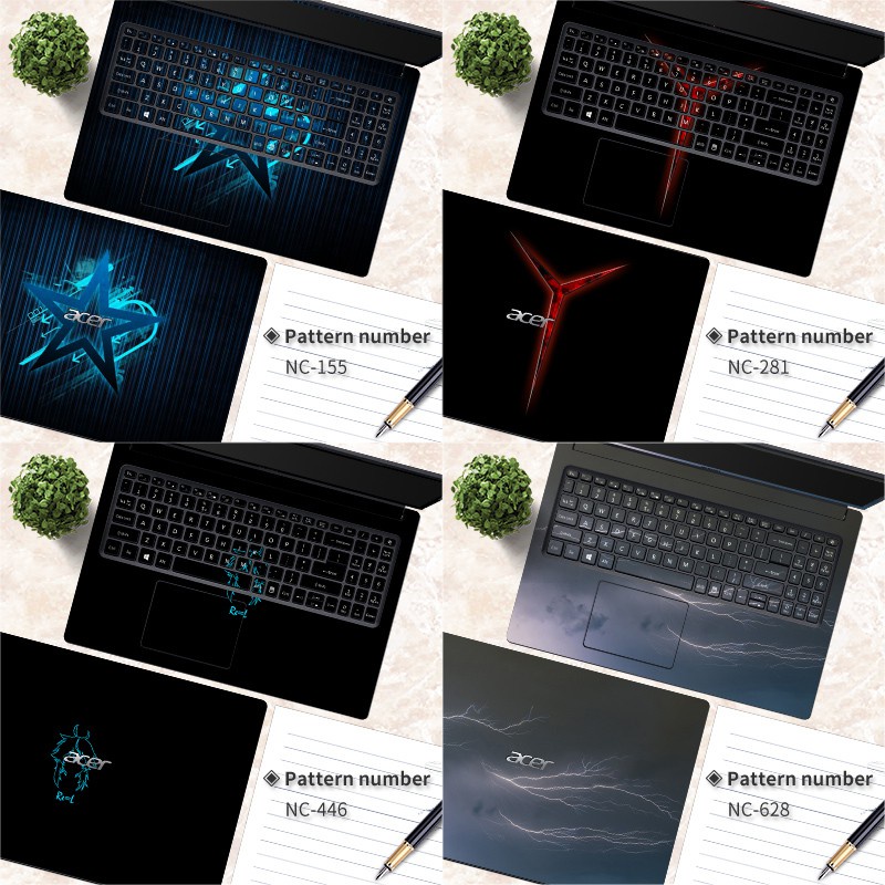 Customized laptop sticker logo black style skin, suitable for 11/12/13/14/15/17 inch acer computer decoration