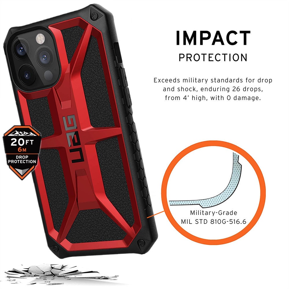 UAG iPhone 13 Pro Max iPhone12 Pro Max iPhone 13 iPhone 12 Case Monarch Cover with Rugged Lightweight Slim Shockproof Protective Phone Casing