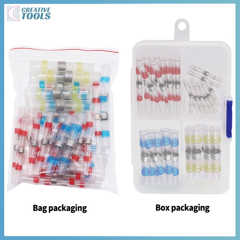พร้อมส่ง ใหม่ ชุดท่อหดความร้อน กันน้ํา สําหรับเชื่อมต่อสายไฟ 50 ชิ้น