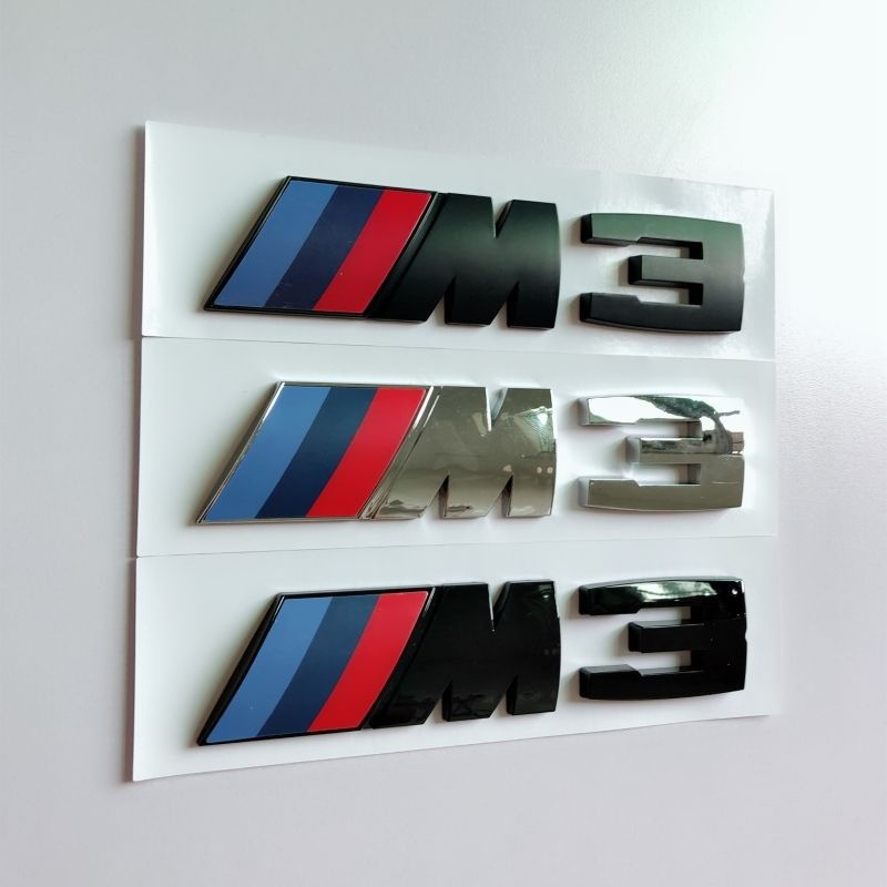 โลโก้ BMW M 3 Series ดัดแปลง M3 โลโก้รถ 330i 320i 328Li โลโก้ท้ายรถ M โลโก้ด้านข้าง M สติ๊กเกอร์โลโก้ โลโก้รถ wordmark E92 F30 F32 G20 E90 F80