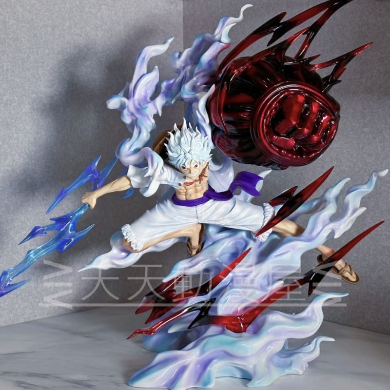 ส่งฟรี โมเดลตุ๊กตาฟิกเกอร์ One Piece Nika Luffy Fifth Gear Big Fist Luffy Sun God Awakening Lightning GK ของเล่นสําหรับเด็ก