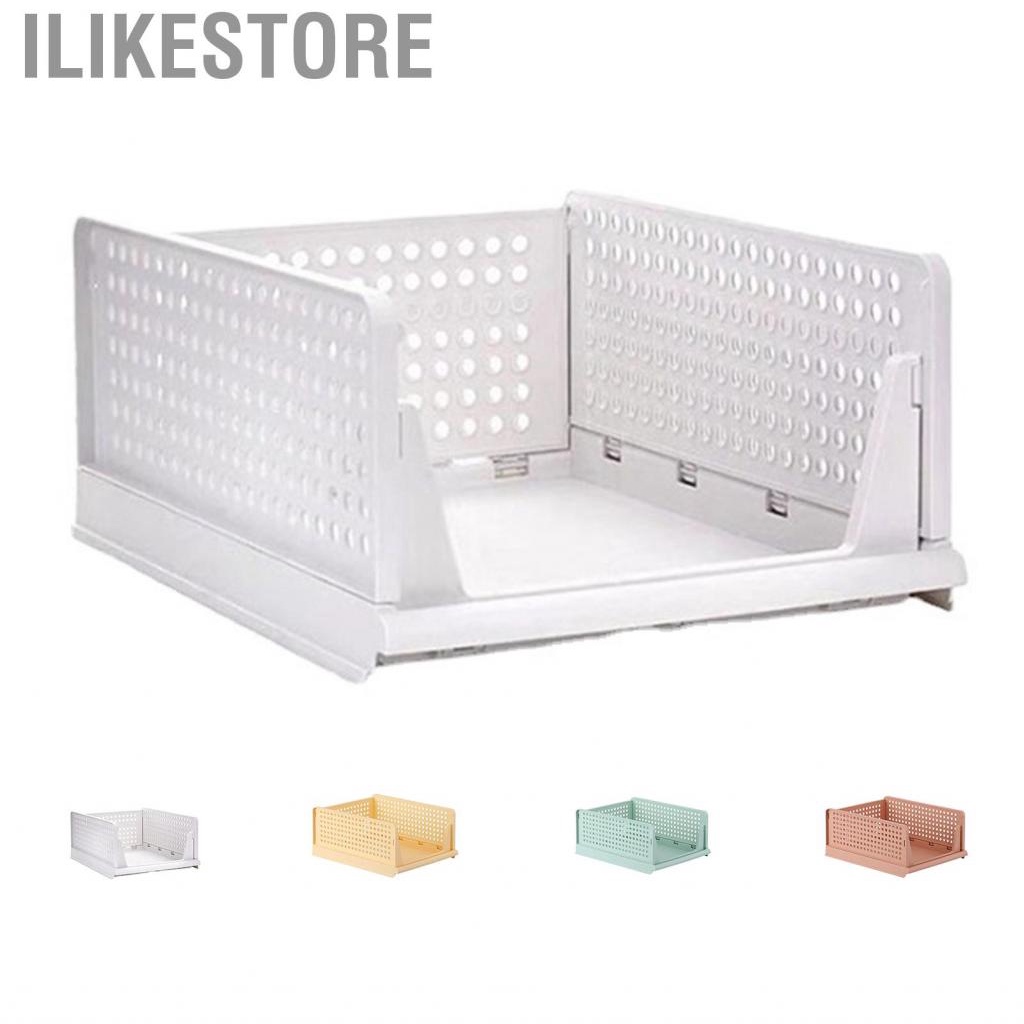 Ilikestore Stackable Storage Basket Plastic Large Open Drawer Wardrobe Cloth Container for Bedroom Living Room