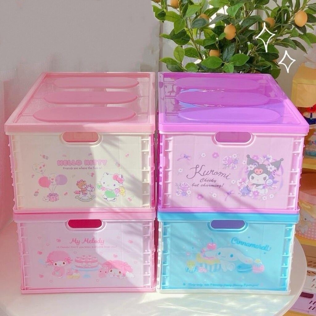 📦 กล่องเก็บเอกสาร ไซส์ใหญ่ วัสดุเป็นพลาสติก PP พับเก็บได้ มีฝาปิด ขนาด 44×30.5×19.5 cm (ขนาดตอนพับ 44×30.5×3.3 cm)