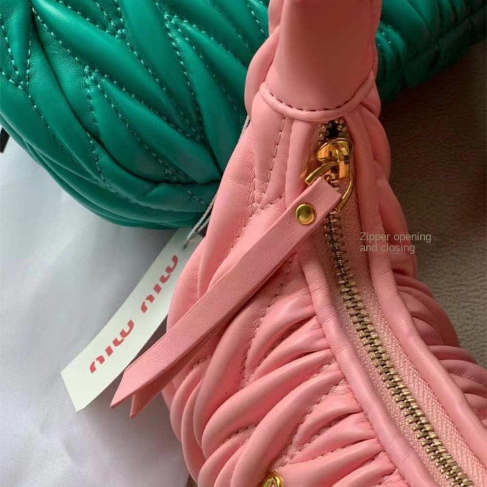 UUMIR   Underarm Bag, Sweet Miu Classic Handbag, Lady Purse Bags Sheepskin Pleat Elegant Korean Shouder Bag
