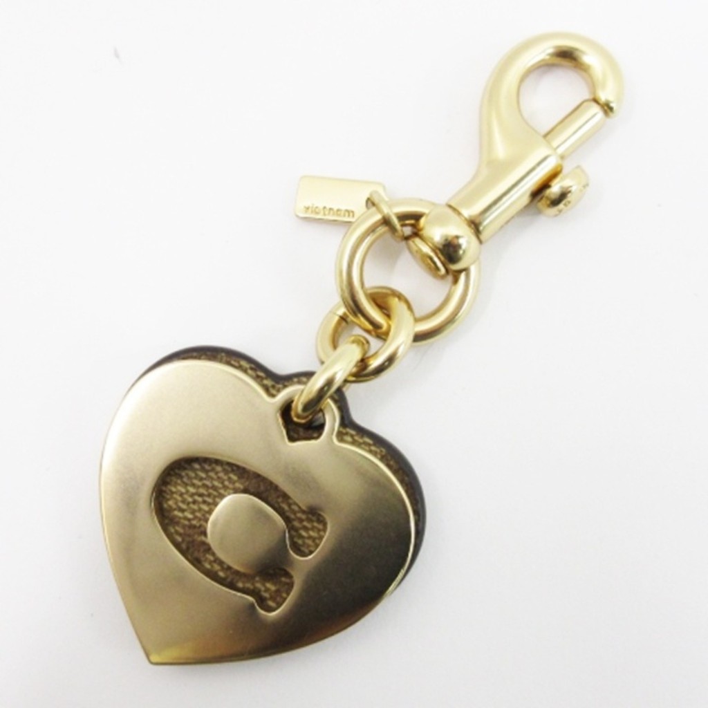 Coach Key Holder Signature heart gold ส่งตรงจากญี่ปุ่น มือสอง
