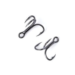 Outkit 10 ชิ้น 3x BLOOD SLOT Strong Super Sharp รอบ Treble Hook Antirust เหล็กคาร์บอนสูง 10-18 # Treble Hooks Fishing Tackle