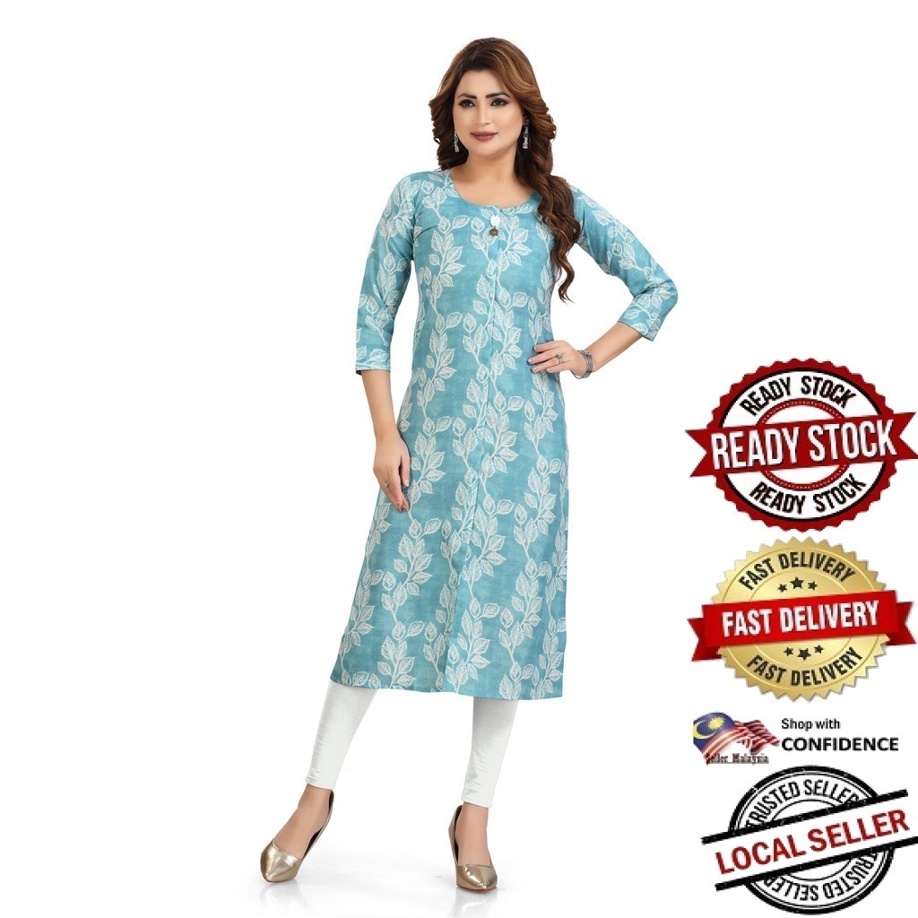 Kurti Indian Women Kurtis Top Saree Sari Punjabi Suit Readymade Kurti UD1950PG