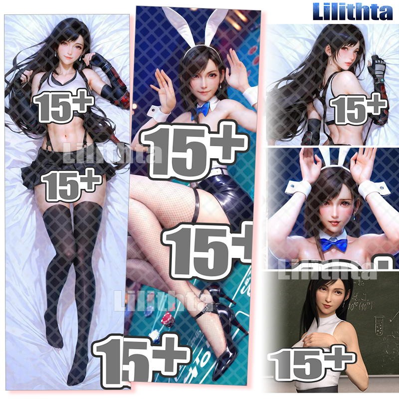 Dakimakura ปลอกหมอน Tifa Lockhart Final Fantasy FF7 เกมอะนิเมะ Body-pillow ฝาครอบการ์ตูน Custom Made
