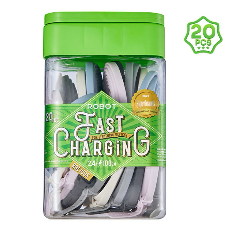 (UNIT) ROBOT RGM100S, RGC100S, RGL100S Cable Data Cable USB To Micro, Type C, Lightening For Android