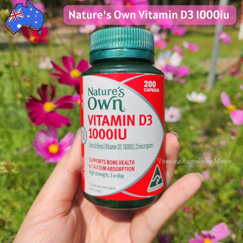 Nature's Own Vitamin D3 1000iu 200 Capsules วิตามินดี3 สนับสนุนภูมิคุ้มกัน และกระดูก