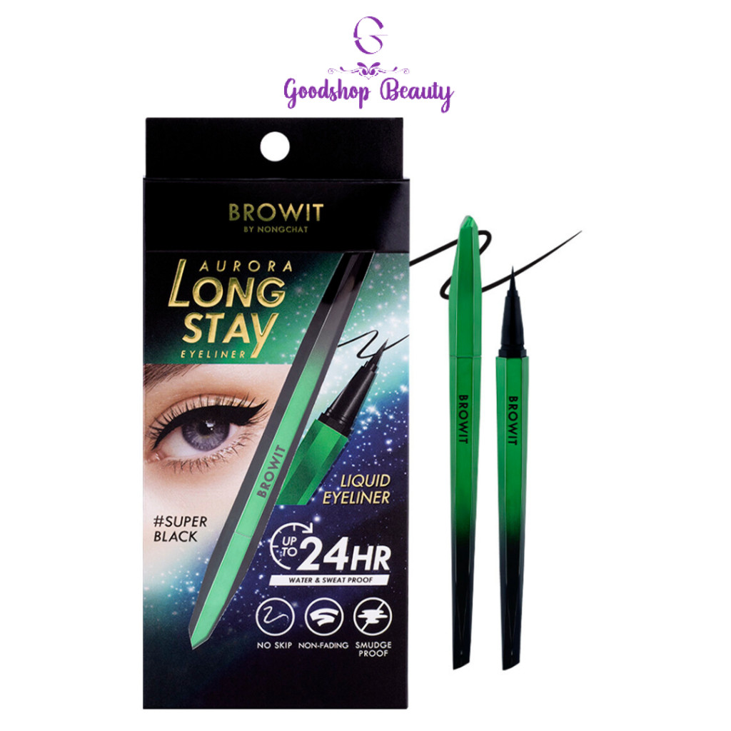 Browit  Aurora Long Stay Eyeliner 0.5g ออโรร่า ลอง สเตย์ อายไลน์เนอร์หัวพู่กัน