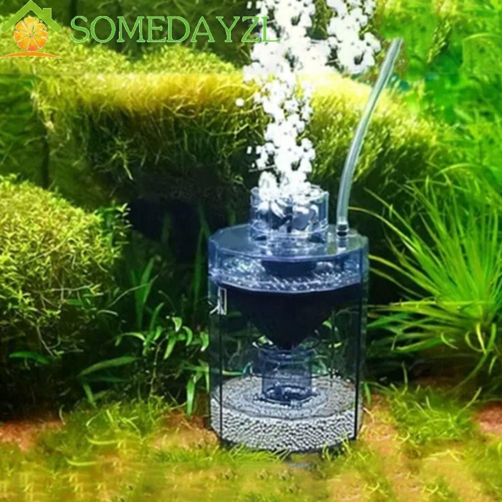 Somedayzl ที่เก็บดูดอุจจาระปลา, พลาสติกอัตโนมัติปลา Poop Collector, เครื่องดูดฝุ่นเดี่ยว/สาม Bladed ล้อ Poop ดูดแยกถังปลา