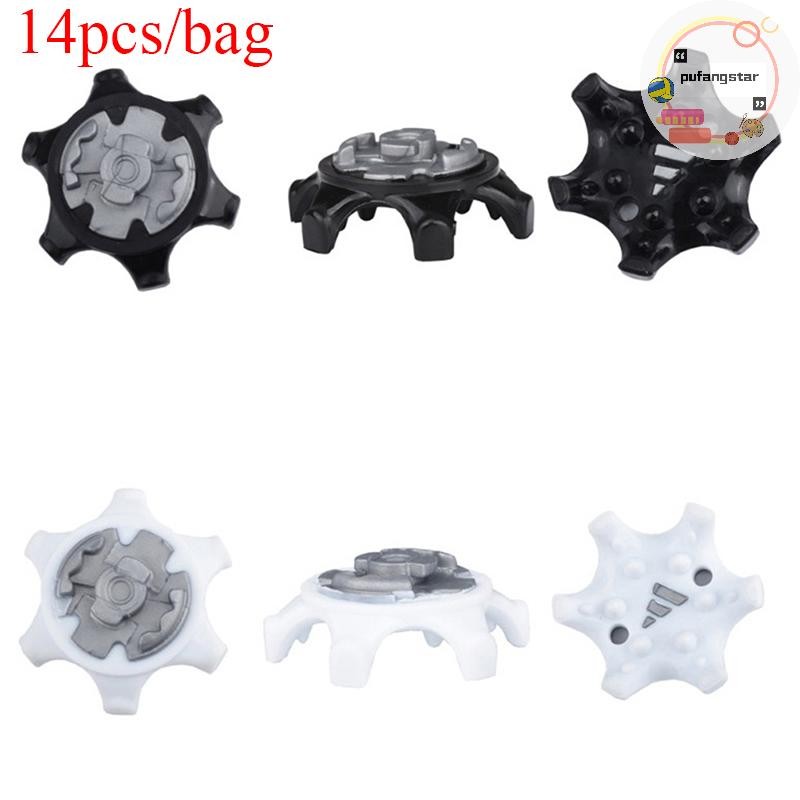 Pufangstar 14 ชิ้น/ล็อต TPR Golf Spikes Pins 1/4 เปิด Fast Twist รองเท้า Spikes เปลี่ยน TH